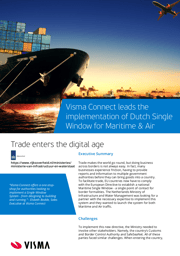 Visma Connect leads the implementation of Dutch Single Window for Maritime and Air