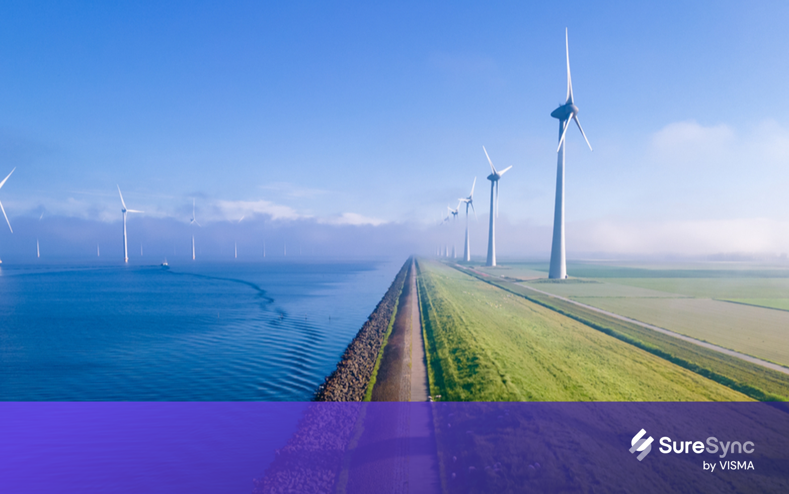 Dutch windmills next to the sea