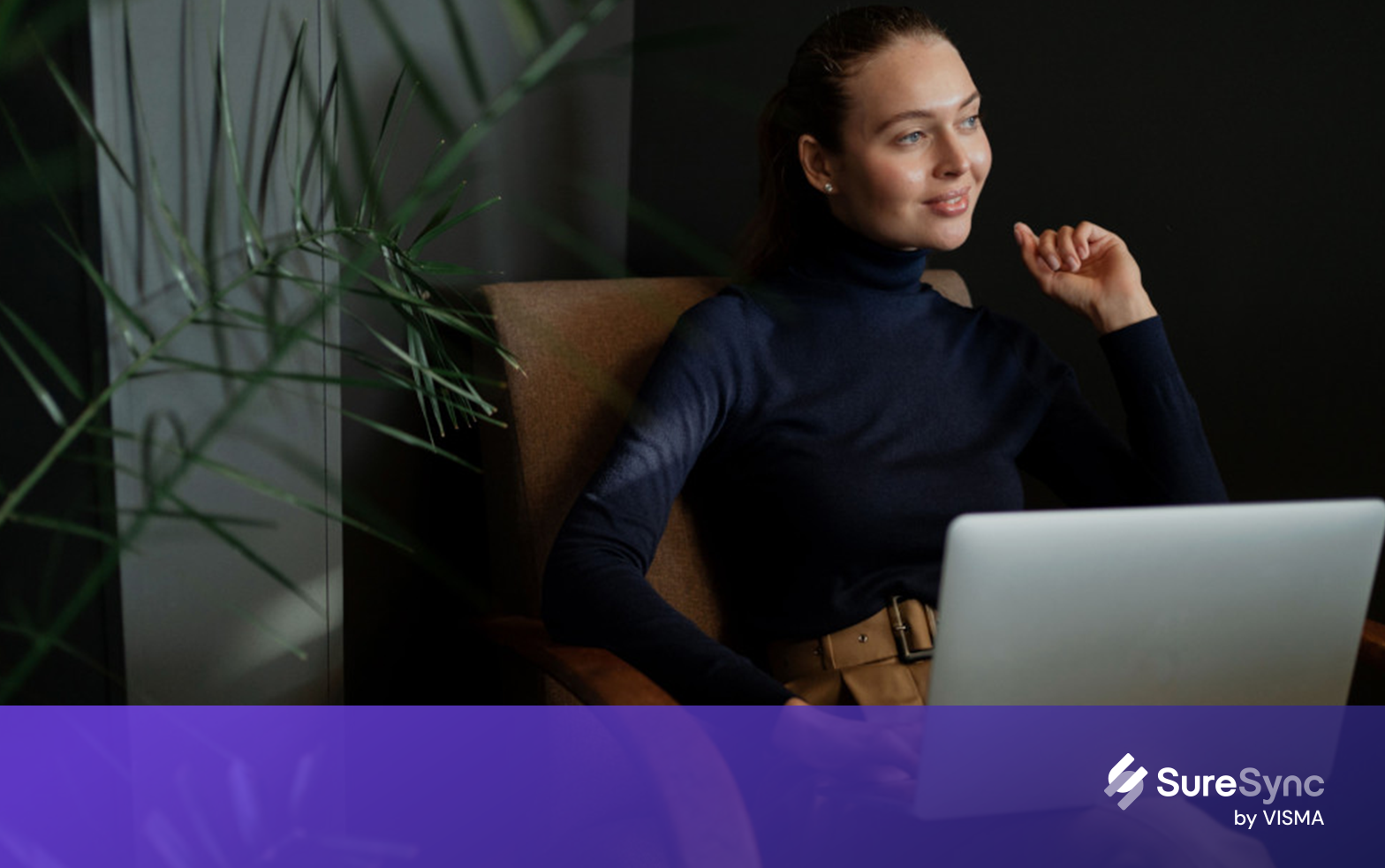 woman sitting on chair looking around