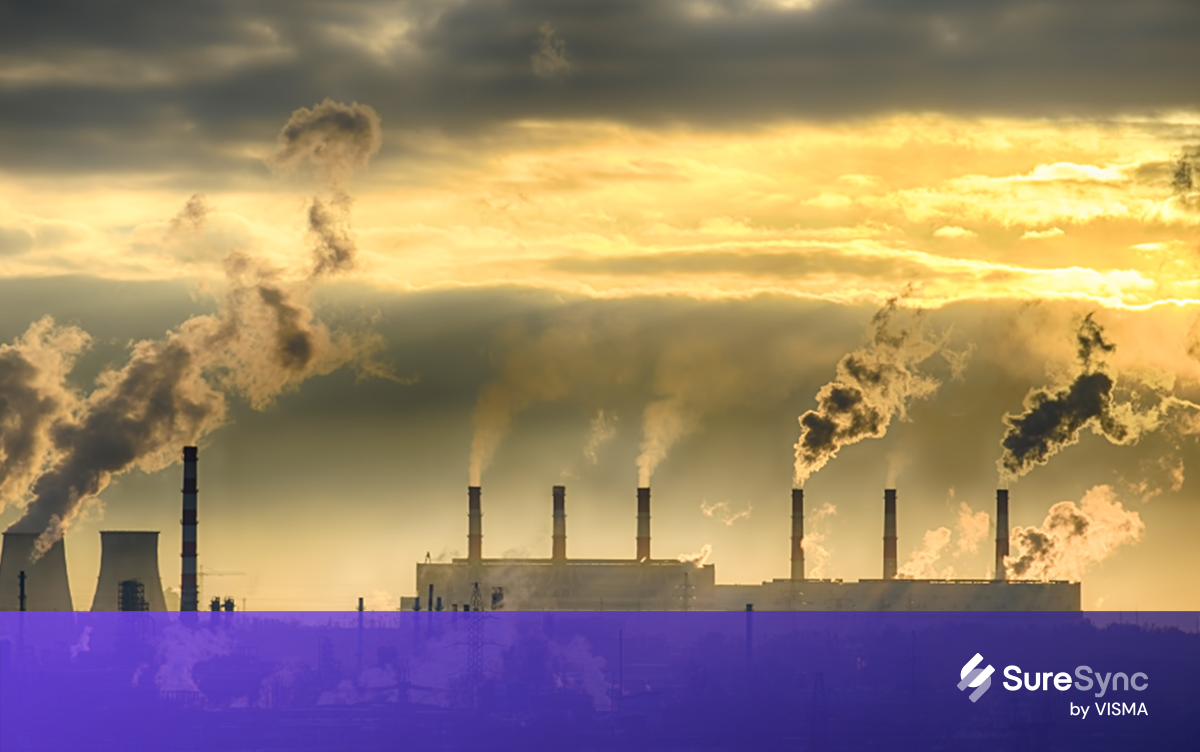 Factories emitting gases