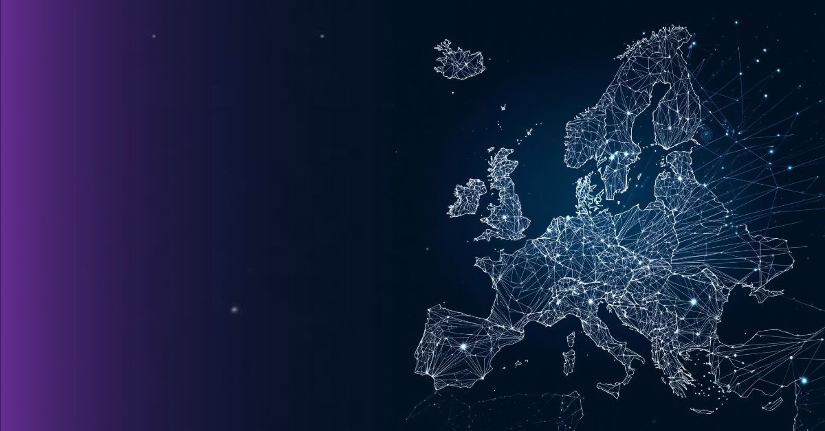 Europa met datalijnen