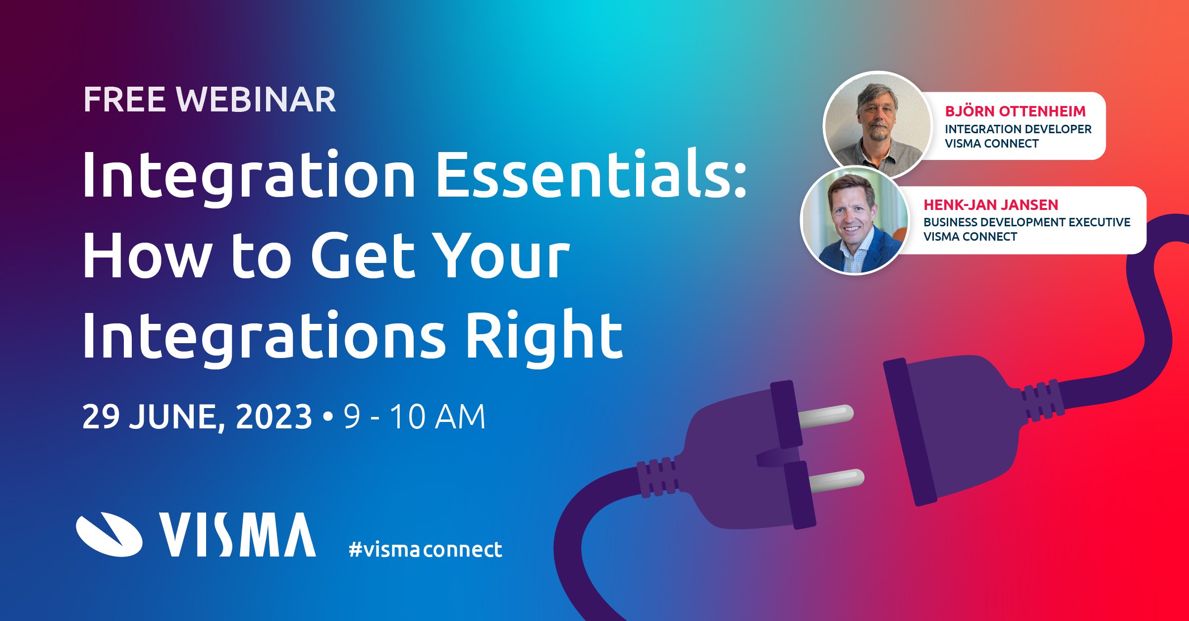 Announcement of webinar with images of the speakers and the title of the webinar